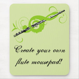 Gepersonaliseerde Treble Clef & Fluit Muismat