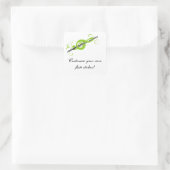 Gepersonaliseerde Treble Clef & Fluit Vierkante Sticker (Tas)