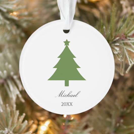Gepersonaliseerde Tree Ornament Mark voor Holiday  (Boom)