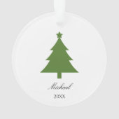 Gepersonaliseerde Tree Ornament Mark voor Holiday  (achterkant)