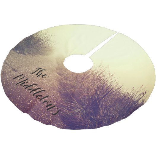 Gepersonaliseerde Tree Skirt Sunrise Pathway Walkw Kerstboom Rok (Gekanteld)