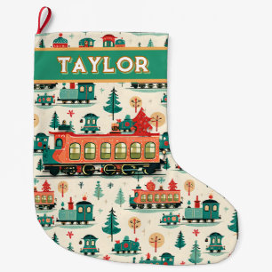 Gepersonaliseerde  trein kerst grote kerstsok