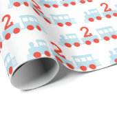 Gepersonaliseerde trein verjaardagsfeestje cadeaupapier (Rol Hoek)