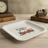 Gepersonaliseerde trein verjaardagsfeestje papier papieren bordje