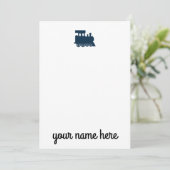 Gepersonaliseerde treinbriefkaarten voor kinderen bedankkaart (Staand voorkant)