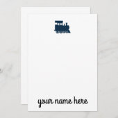 Gepersonaliseerde treinbriefkaarten voor kinderen bedankkaart (Voorkant / Achterkant)