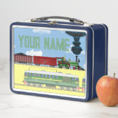 Gepersonaliseerde treinen metalen lunchbox (In situ)