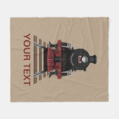 Gepersonaliseerde Treinmotor Om het even welke kle Fleece Deken (Voorkant (Horizontaal))