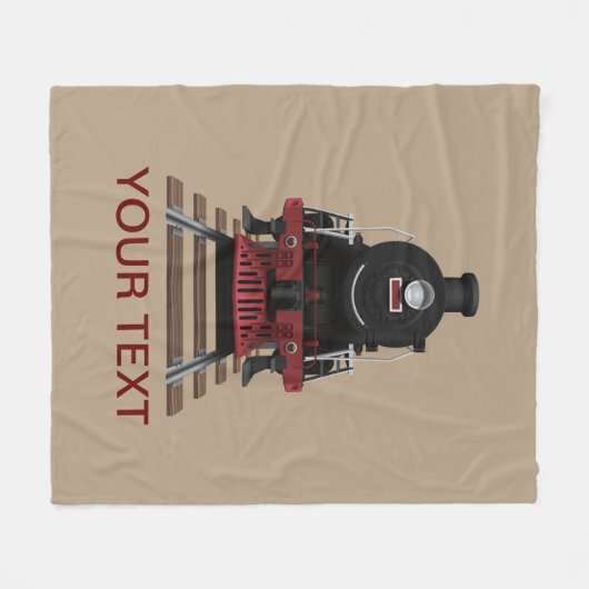 Gepersonaliseerde Treinmotor Om het even welke kle Fleece Deken (Voorkant (Horizontaal))