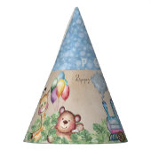 Gepersonaliseerde treinmotor Party Pet Feesthoedjes (Links)