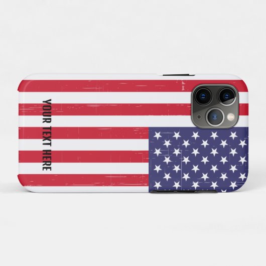 Gepersonaliseerde Trendy Amerikaanse vlag Case-Mate iPhone Case (Achterkant (horizontaal))