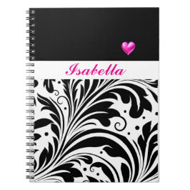 Gepersonaliseerde Trendy B & W Spiral Photo Notiti Notitieboek
