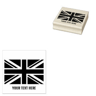 Gepersonaliseerde Trendy Britse vlag Rubberstempel