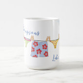 Gepersonaliseerde trendy chique strand tropische z koffiemok (Center)