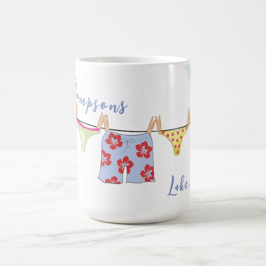 Gepersonaliseerde trendy chique strand tropische z koffiemok (Center)