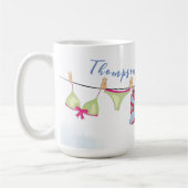 Gepersonaliseerde trendy chique strand tropische z koffiemok (Links)