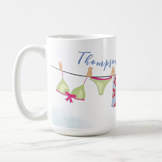 Gepersonaliseerde trendy chique strand tropische z koffiemok (Links)