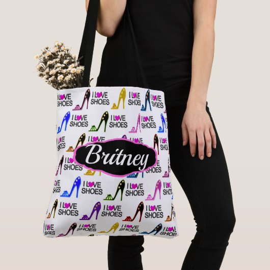GEPERSONALISEERDE TRENDY EN CHIQUE IK HOU VAN SCHO TOTE BAG (Dichtbij)