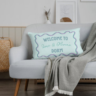 Gepersonaliseerde Trendy Groene Hand Getrokken Sla Accent Kussen