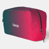 Gepersonaliseerde Trendy Modern Donkerrood Groen O Toilettasje (Rechterhoek)