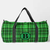 Gepersonaliseerde trendy naam geruite plaid plunjezak (Voorkant)