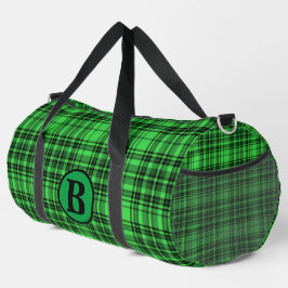 Gepersonaliseerde trendy naam geruite plaid plunjezak
