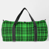 Gepersonaliseerde trendy naam geruite plaid plunjezak (Achterkant)