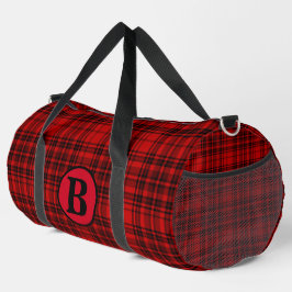 Gepersonaliseerde trendy naam geruite plaid plunjezak