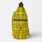 Gepersonaliseerde trendy naam geruite plaid sling bag (Voorkant)
