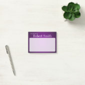 Gepersonaliseerde Trendy Paars en zwarte korrel Post-it® Notes (Kantoor)