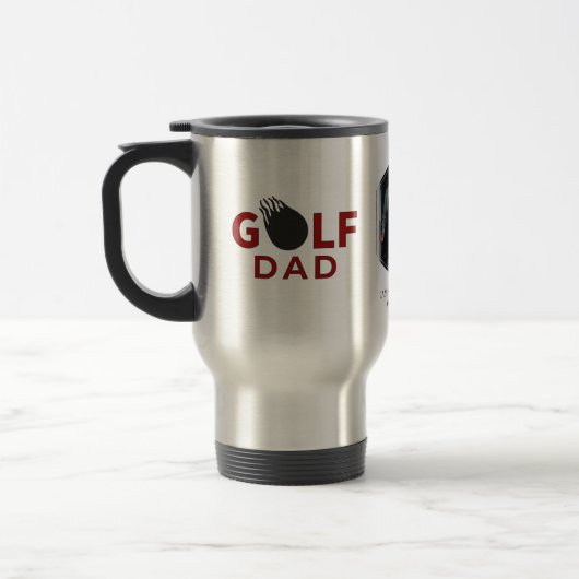 Gepersonaliseerde trendy papa foto golfer vaders d reisbeker (Links)