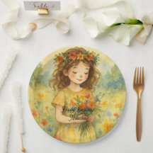 Gepersonaliseerde trendy retro rustieke waterverf 