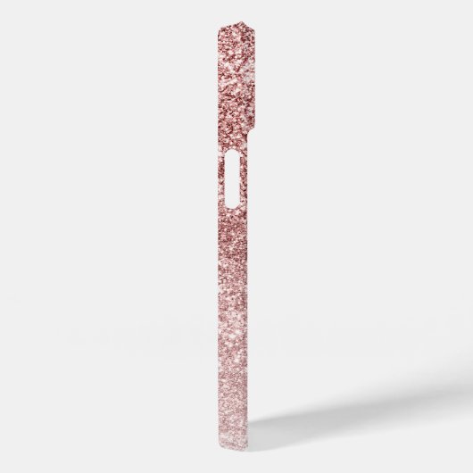 Gepersonaliseerde trendy roos gouden glitter Case-Mate iPhone case (Achterkant / Rechts)