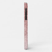 Gepersonaliseerde trendy roos gouden glitter Case-Mate iPhone case (Achterkant/links)