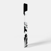 Gepersonaliseerde Trendy Zwart & Wit iPhone 14 Hoe iPhone Hoesje (Linkerkant)