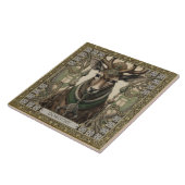 Gepersonaliseerde Tribal Spirit Herten Altaarstuk Tegeltje (Zijkant)