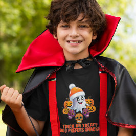 Gepersonaliseerde Trick or treat Boo Funny Hallowe Tri-Blend Shirt