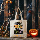 Gepersonaliseerde Trick or treat Halloween Snoep t Tote Bag
