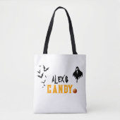 Gepersonaliseerde Trick or treat Halloween Tote Bag (Voorkant)