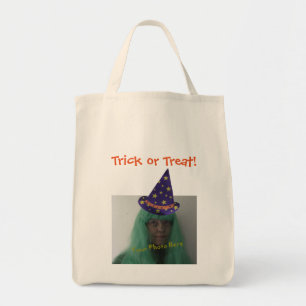 Gepersonaliseerde Trick or treat Halloween Wizard Tote Bag