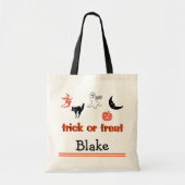 Gepersonaliseerde Trick or treat Kinder Halloween  Tote Bag (Voorkant)