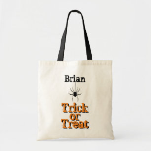 Gepersonaliseerde Trick or treat Spider Tas