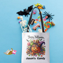 Gepersonaliseerde Trick or treat Tas