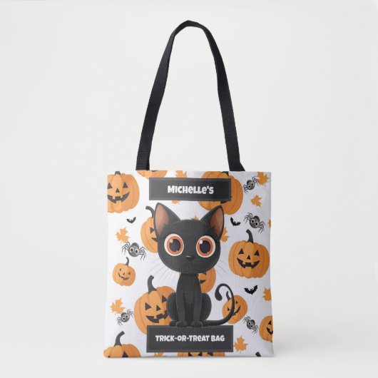 Gepersonaliseerde trick-or-treat tas – Schattigee  (Voorkant)