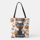 Gepersonaliseerde trick-or-treat tas – Schattigee  (Achterkant)