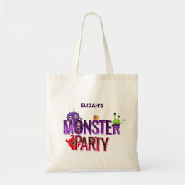 Gepersonaliseerde Trick or treat van de Monster Tote Bag