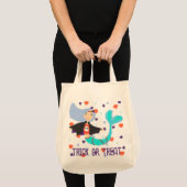 Gepersonaliseerde Trick or treat Zeemeermin Vampie Tote Bag (Voorkant (product))