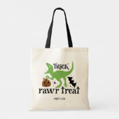 Gepersonaliseerde Trick Rawr Treat Dinosaurus Hall Tote Bag (Achterkant)
