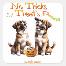 Gepersonaliseerde Trick Treat Halloween Saint Bern