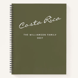 Gepersonaliseerde Trip Vakantie Groene Reisdagboek Notitieboek